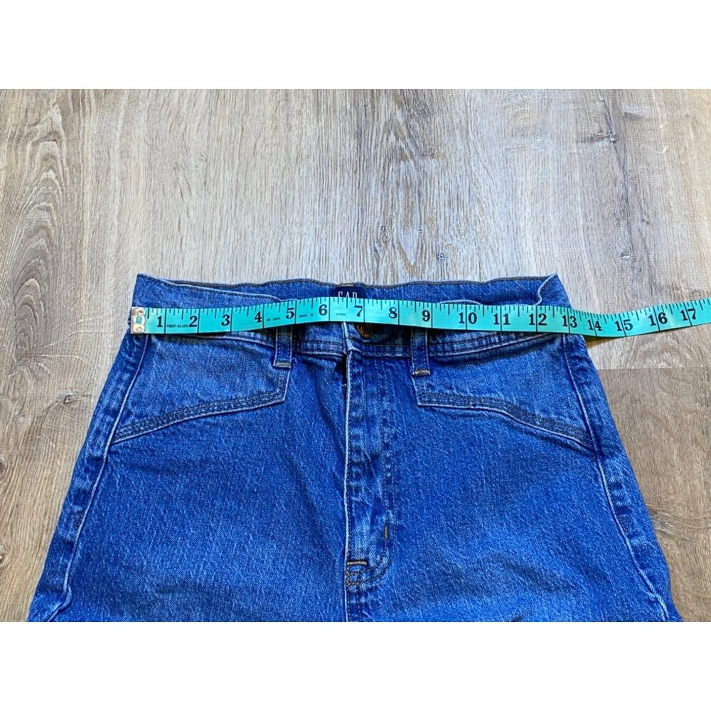 Gap Womens Wide-Leg Denim‎ Jeans Size 27 Leaf Embroidery Boho - Picture 4 of 9